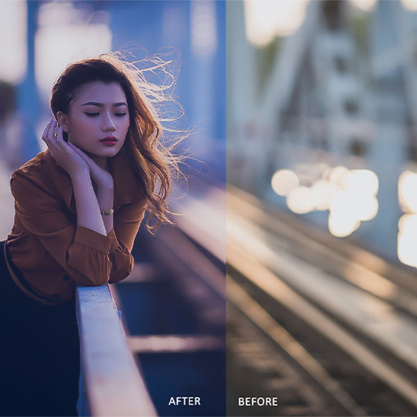 before and after lightroom effect