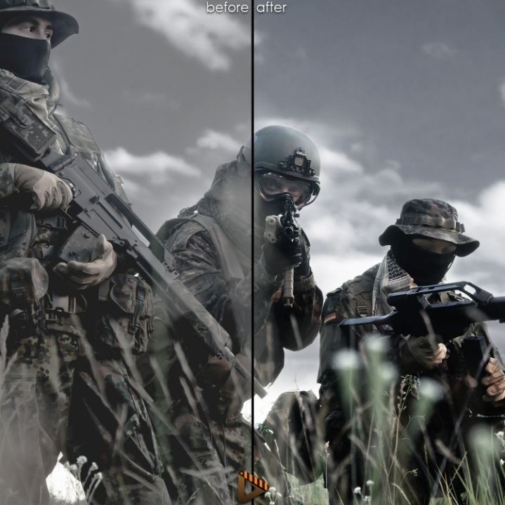 before after image of soldiers