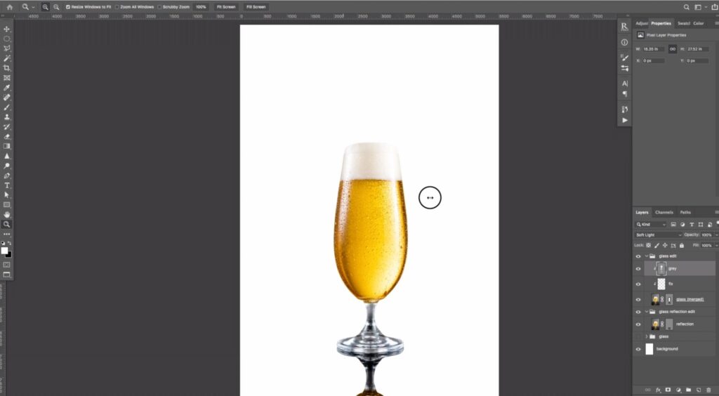 image of brewery as product photography lighting setup