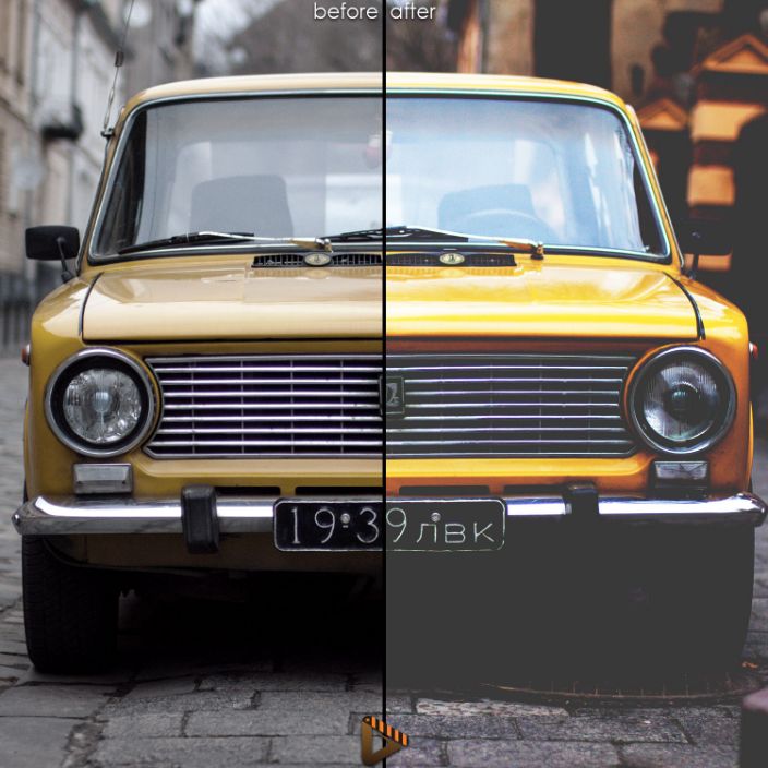 before after image of car