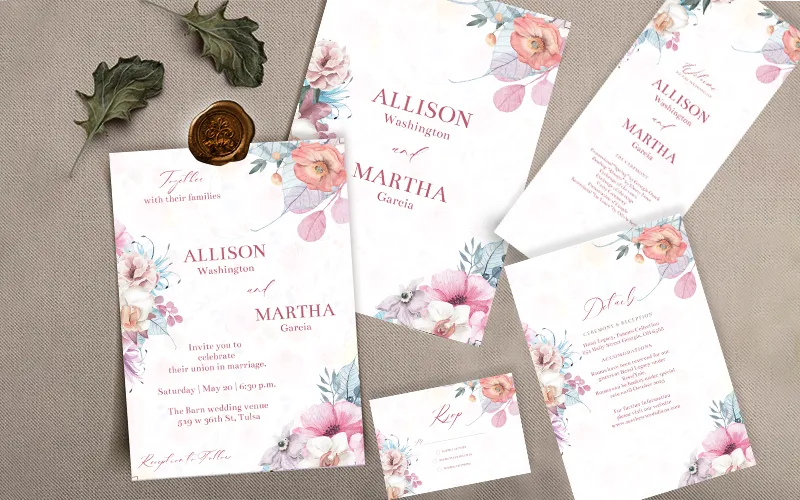 printed wedding invitations