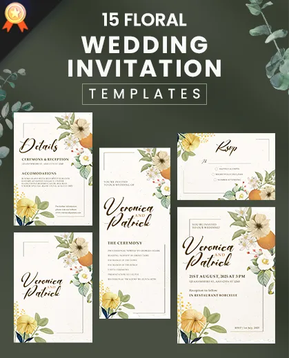 floral wedding templates