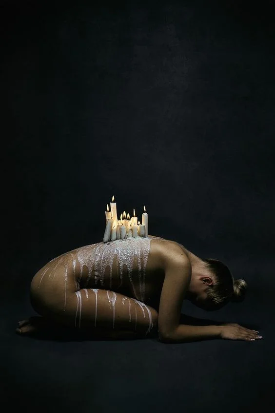 creative nude photos with candles