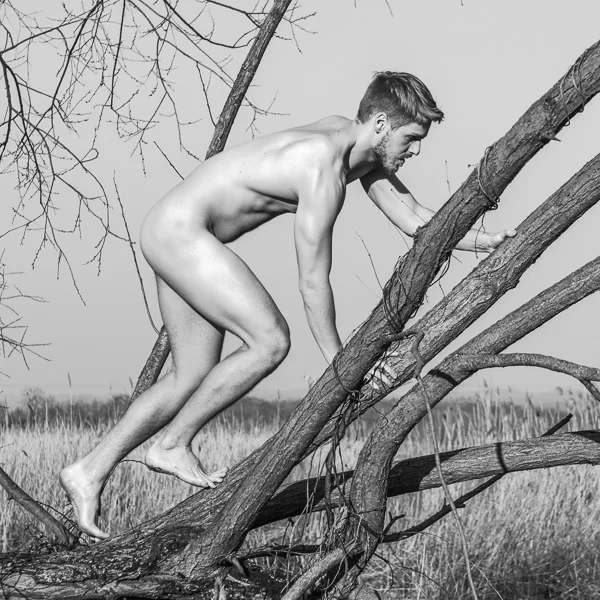 nude male photography- outdoor pose