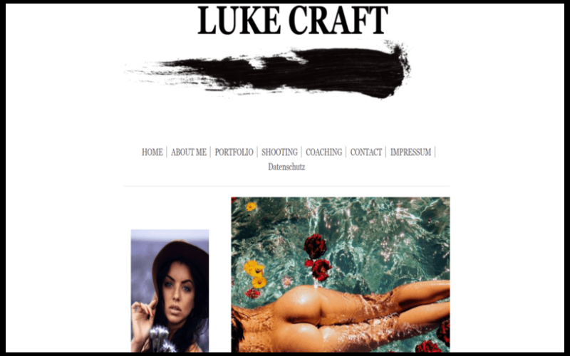 nudes websites - Luke craft's website homepage