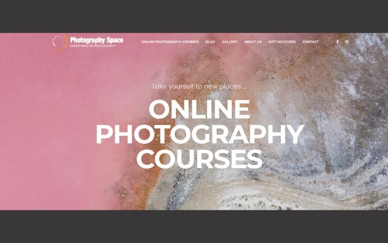 photography space homepage