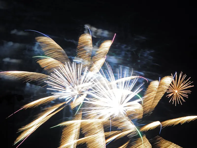 motion photography image of fireworks