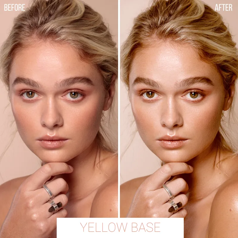 yellow base skin retouching photoshop actions