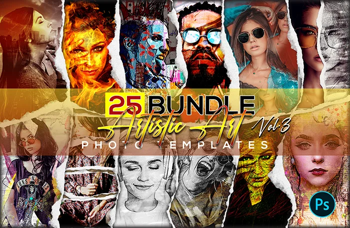 photography templates for photoshop cover bundle