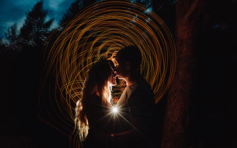 long exposure photo of a couple