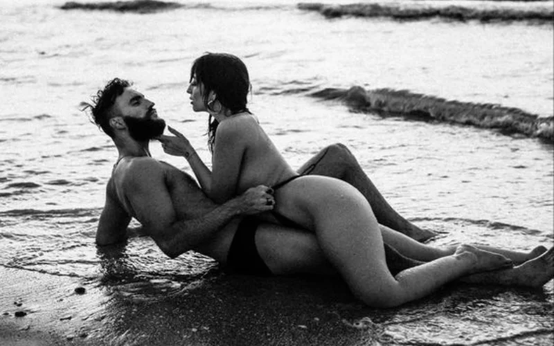 nude couple on the beach