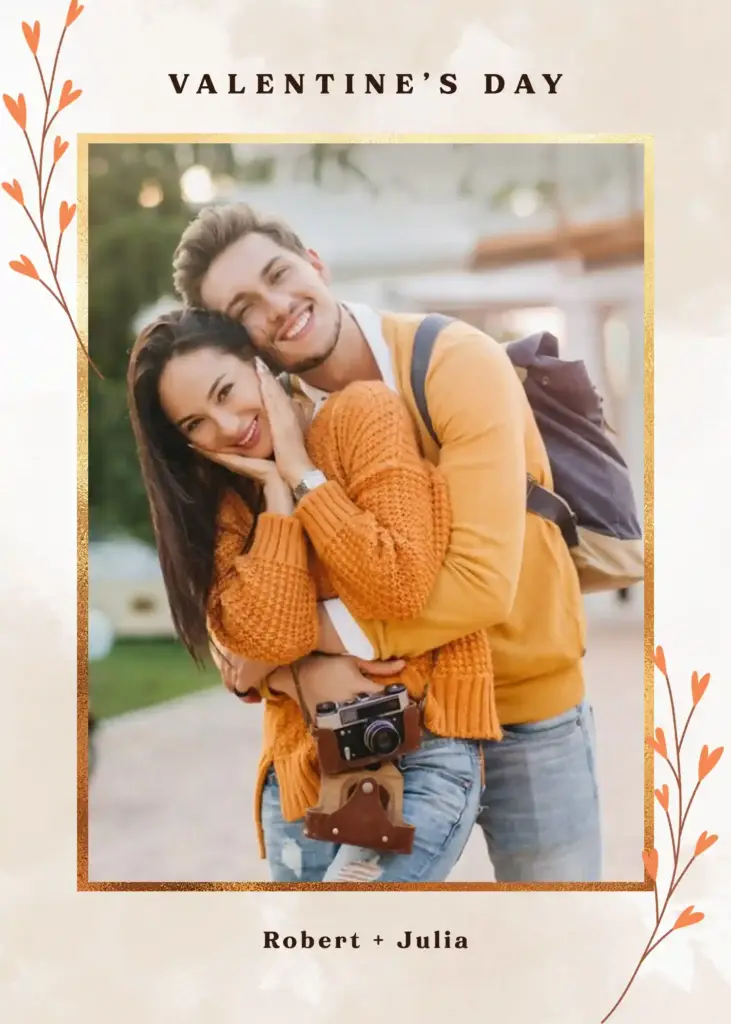 Elegant free valentine photo card templates