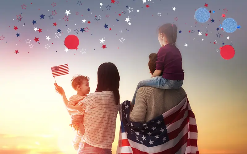 beautiful US flag themed image