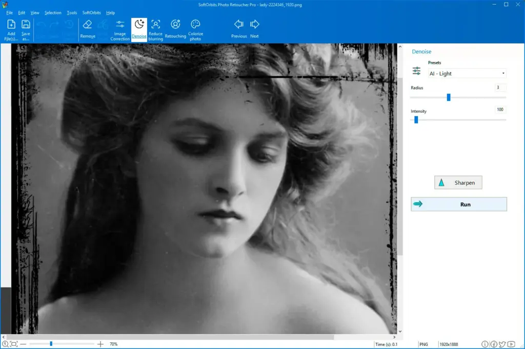 Old photo restoration software by softorbits