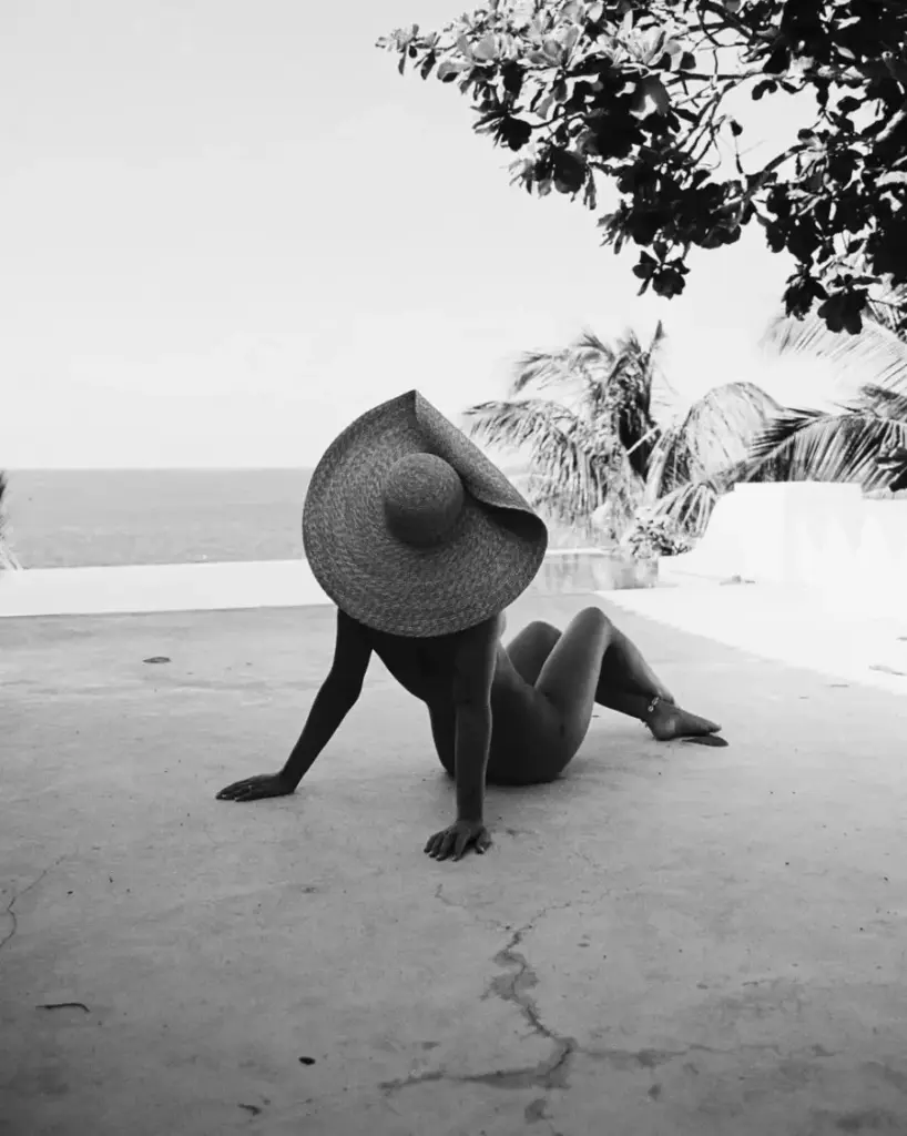 Vintage nude beach photograph