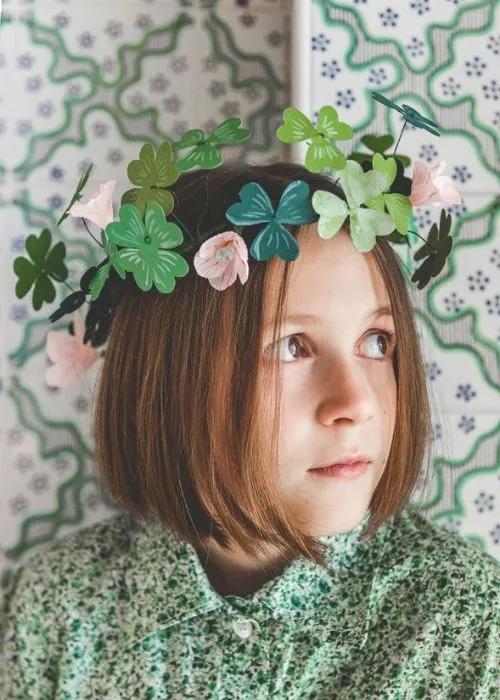 clover crowns for st patricks day photoshoot