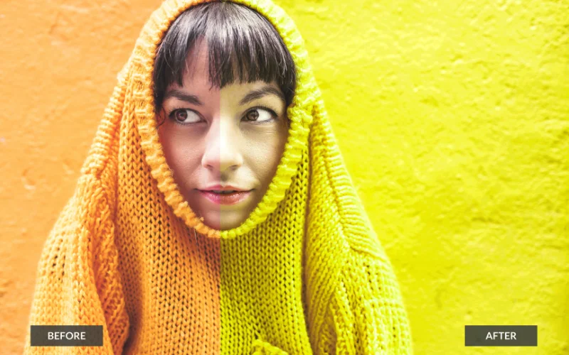 girl with yellow sweater
