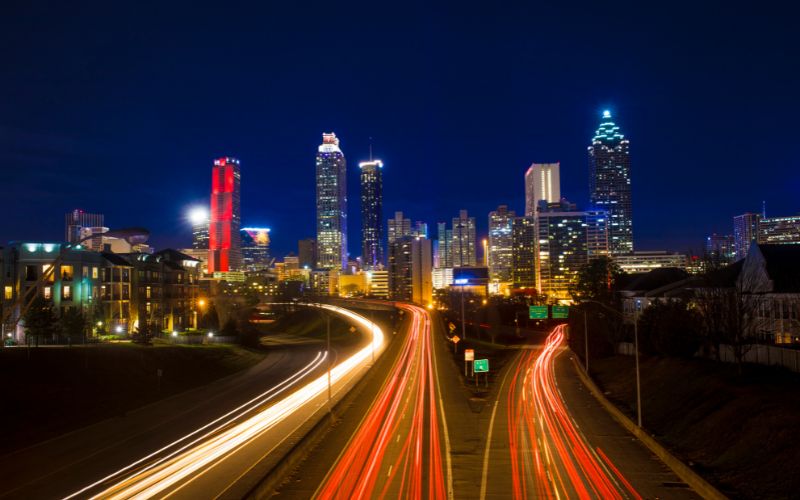 A timelapse of traffic