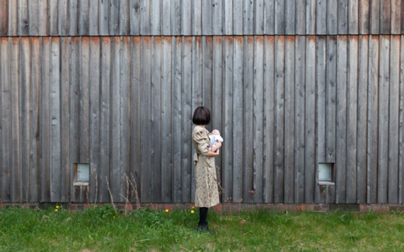 a girl with short hair