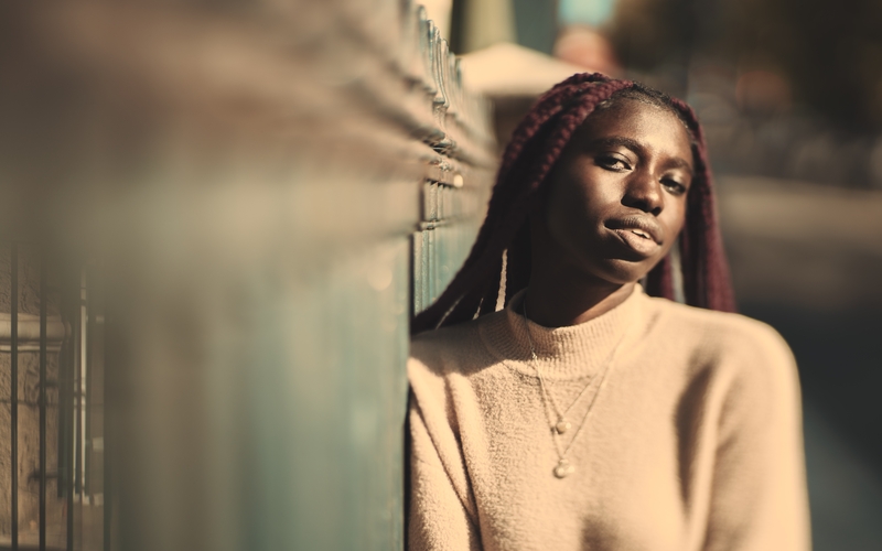 A tilt-shift portrait