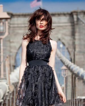 image of a girl dressed in black