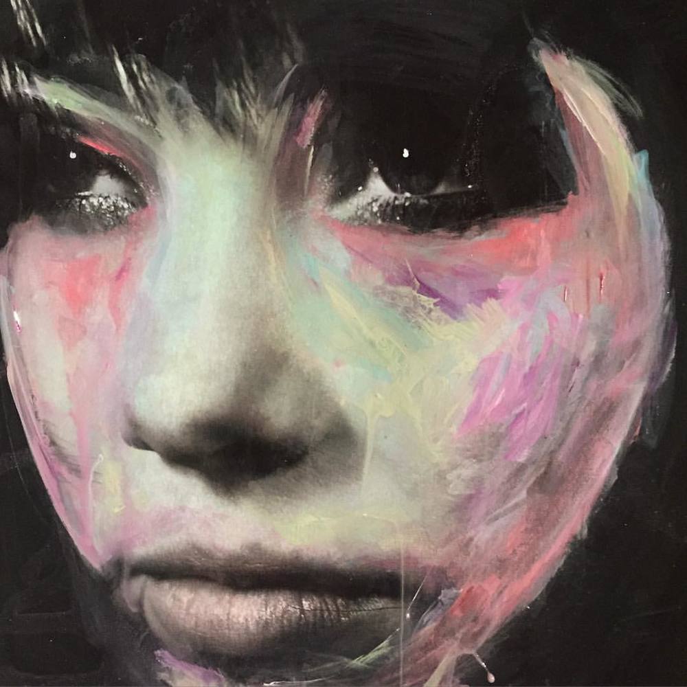 hand painted photography - Saul Leiter’s painted portrait