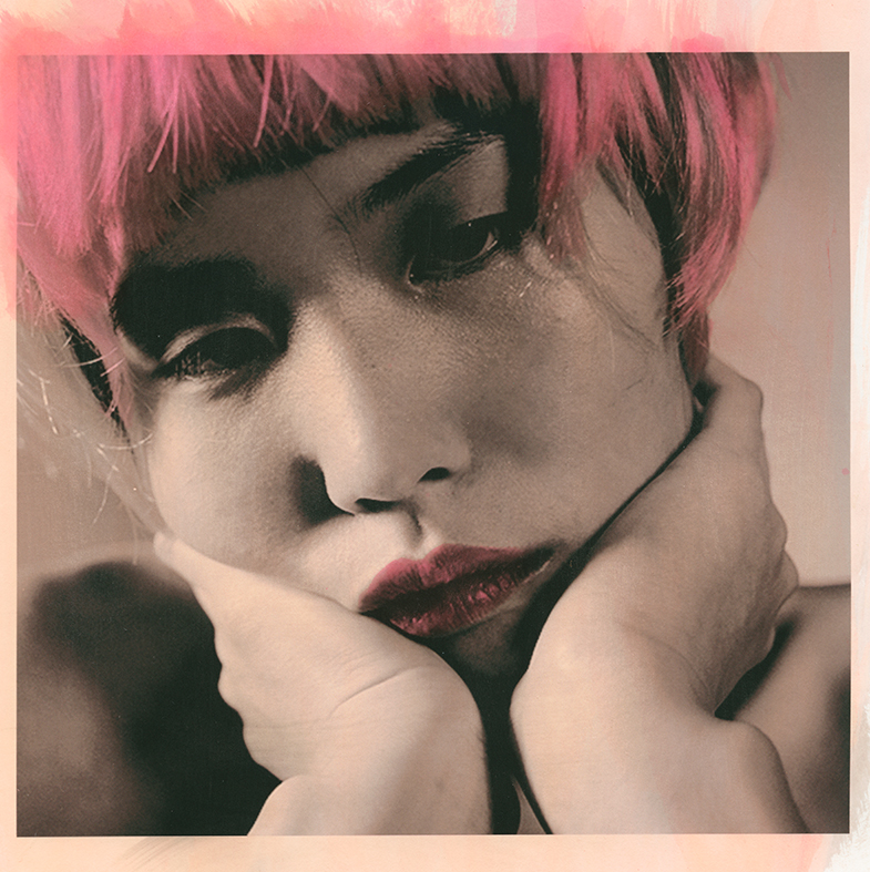 hand painted photography - pink hairblog