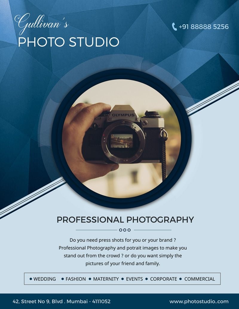 advertisement photography flyer