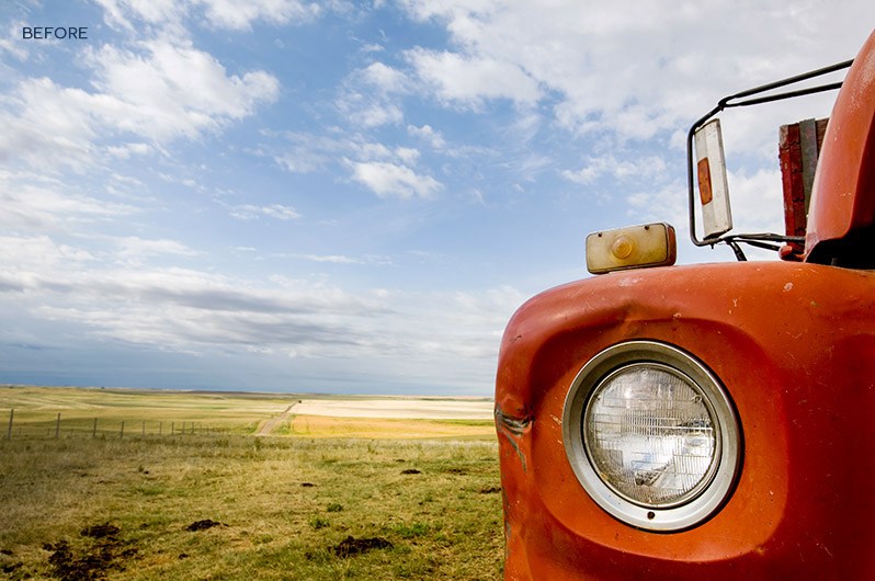 A before image of a jeep