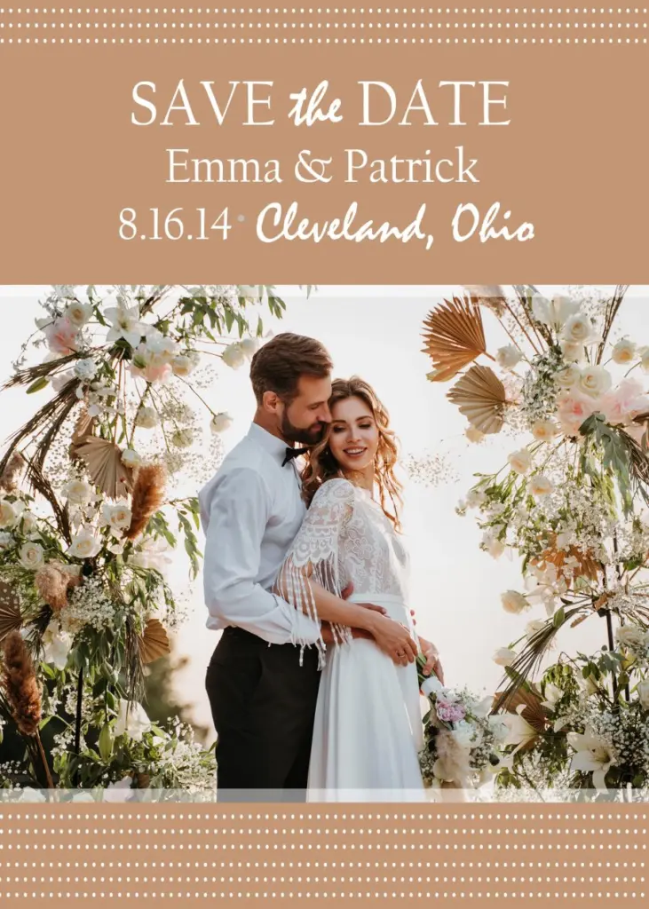 save the date dress, floral save the date templates