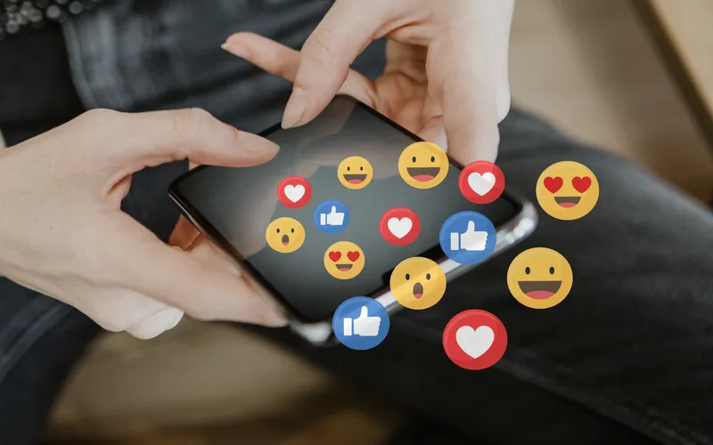 social media emojis on phone
