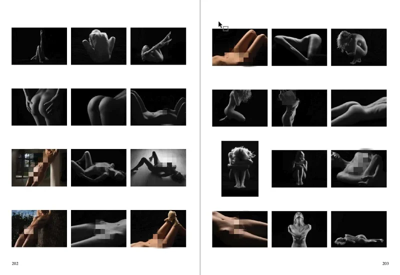 layout of all photos, boudoir bodyscape guide, silhouette bodyscape photography, fine art nude lighting, low key photography for beginners