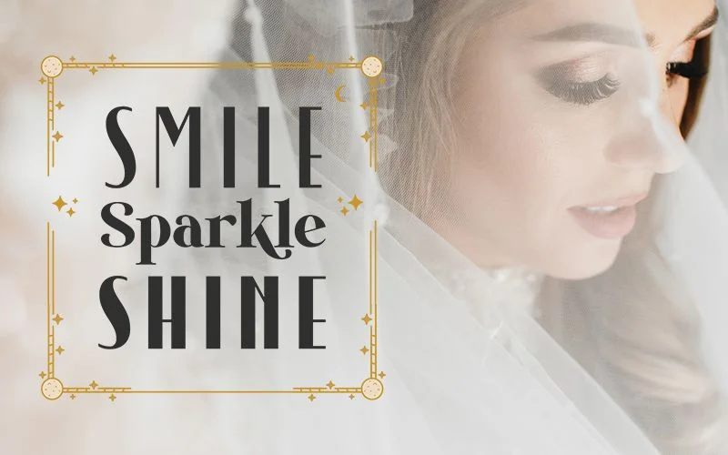 text overlays for women's photos, smile sparkle shine