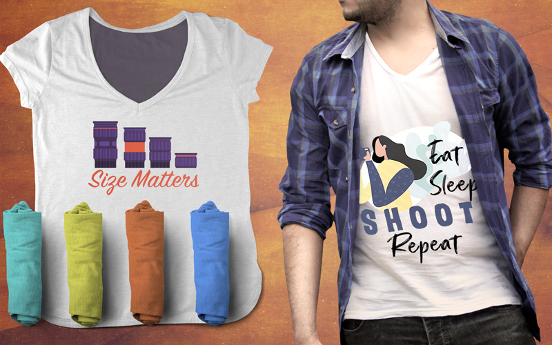 casual teeshirt, eat sleep shoot repeat