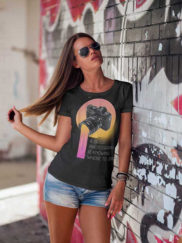 photographers teeeshirt, A good photograph is knowing where to start
