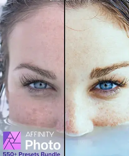 affinity presets banner, affinity photo resources