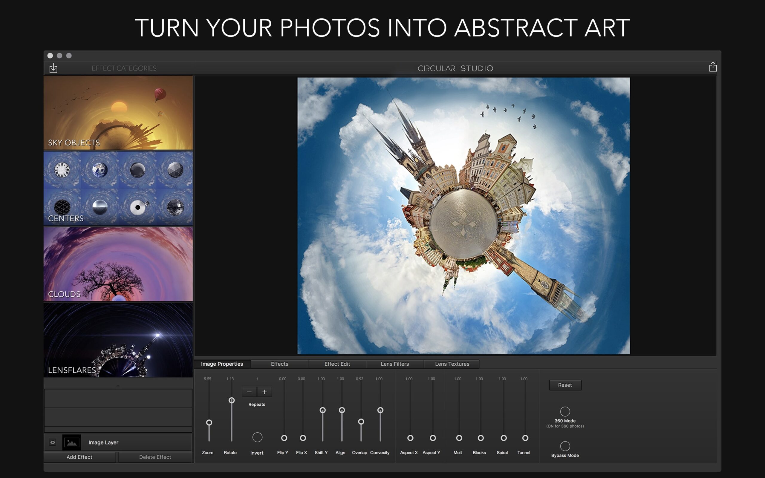 circular photo making tool