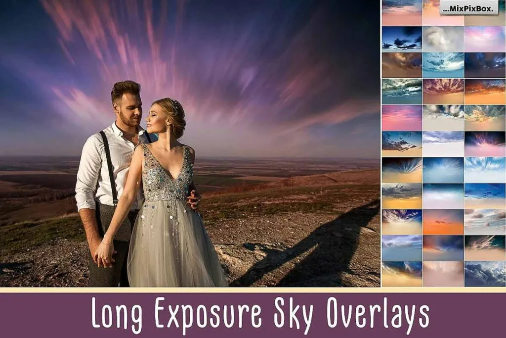 beautiful night sky overlay, Long Exposure Sky Overlays
