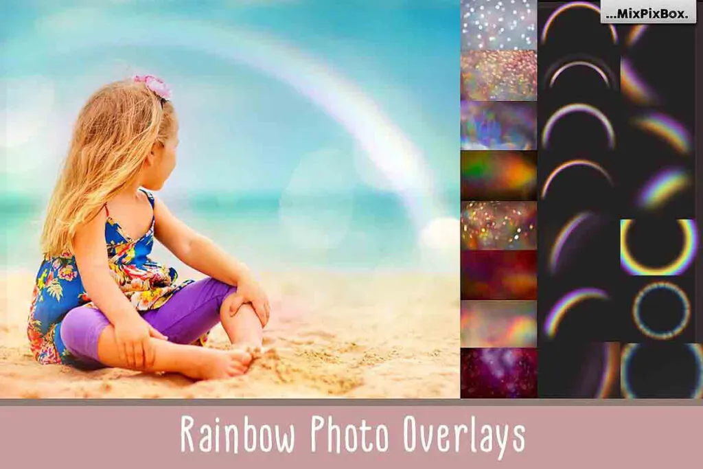 Add a rainbow quickly to your images, Rainbow photo overlays
