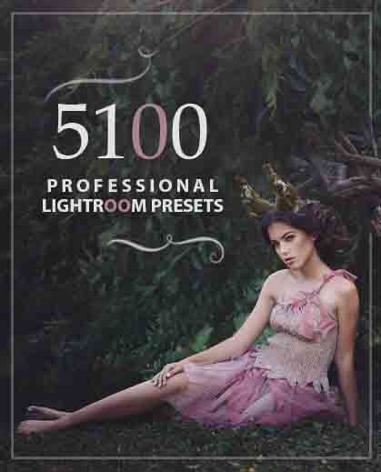 girl with horns wearing pink under a tree with lr preset applied