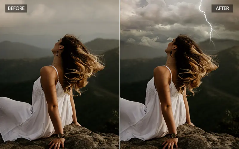 lightning sky overlays