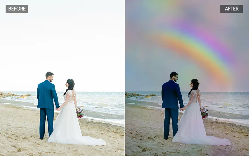 rainbow sky overlays