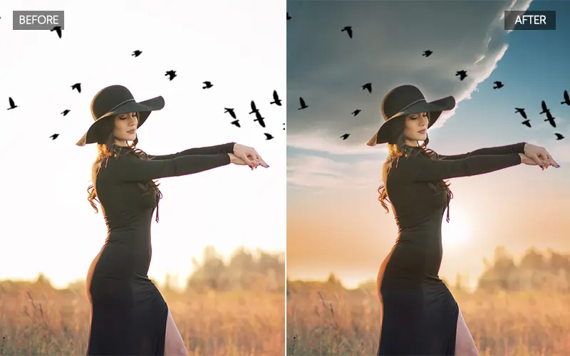 sunset sky overlays