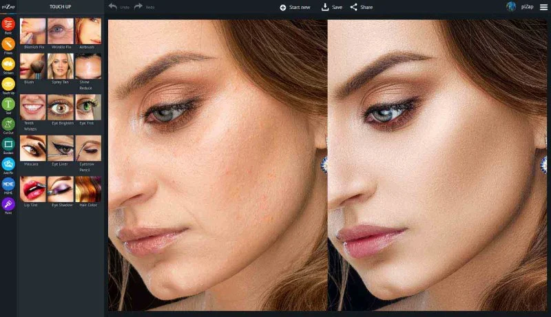 stunning touch up tool, photo cropping tool, online photo resizer