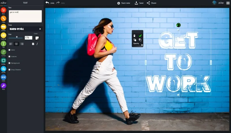 Add text to photo with ease, web-based Photoshop alternative, AI-powered photo editor