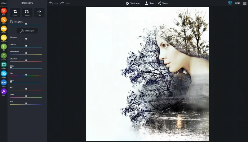online design tool, online photo editing tool, web-based photo editor