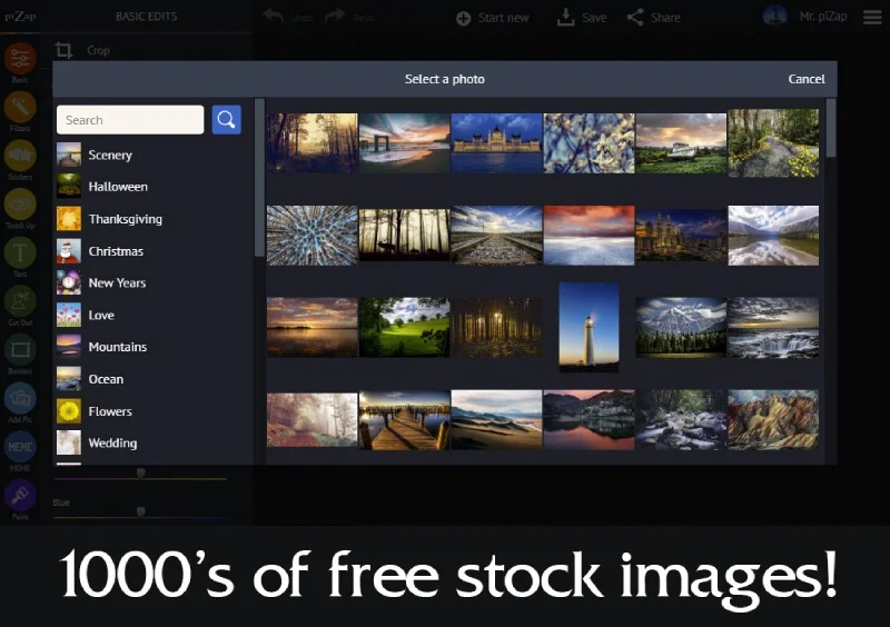 online photo editor pizap, online picture editor, online blur tool, online face editor