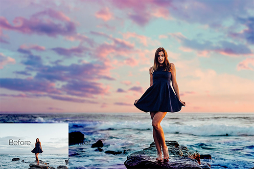 Pastel clouds effects
