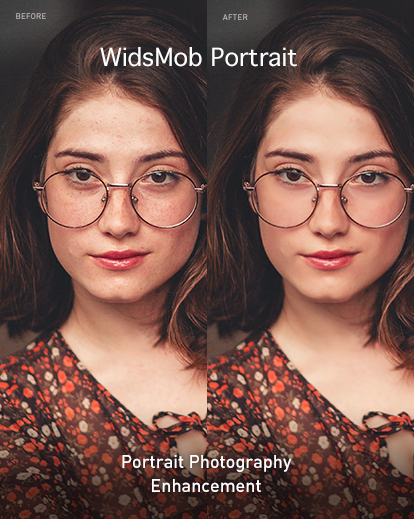 WidsMob Portrait Editor, smart portrait photo editor, portrait photo retouching, portrait photography, portrait Photography Enhancer, Best Photo Editing Software
