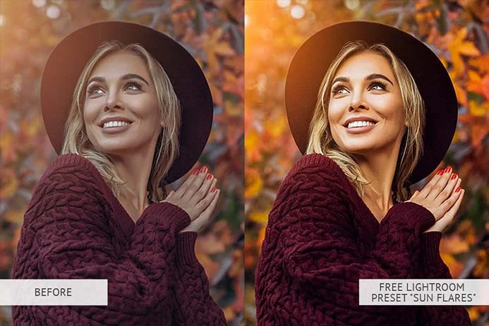 sunflare lightroom presets, free Lightroom presets for outdoor portraits
